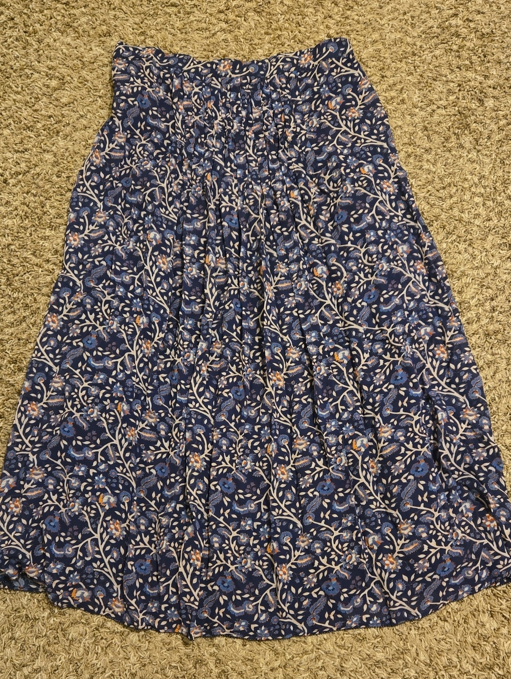 Brora Blue Floral Maxi Skirt.